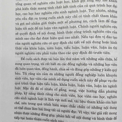 Để Hoàn Thành Tốt Luận Văn Ngành Luật ( Dùng cho sinh viên, học viên cao học và nghiên cứu sinh )