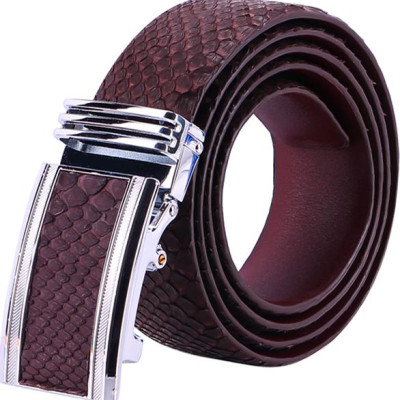 Thắt Lưng Nam Da Trăn Bản Lớn Huy Hoàng HT4344 - Nâu