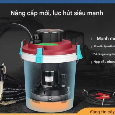 Máy bơm mỡ điện 24V gắn xô mỡ 13-18 lít SL-KLR-24V