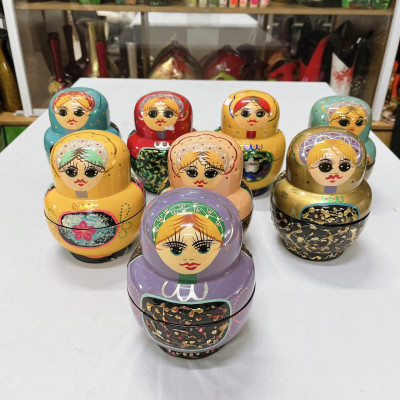 Bộ 3 Búp bê Nga sơn mài cao cấp Thanh Bình Lê quà tặng ý nghĩa, trang trí bàn, kệ, tủ, nhà cửa, văn phòng, đựng trang sức