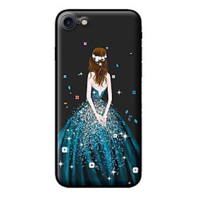 Ốp in cho iPhone 7 Cô Gái Váy Xanh - Hàng chính hãng