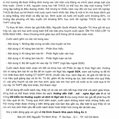 Tự Tin Luyện Thi Vào Lớp 10 Môn Ngữ Văn Dành Cho Học Sinh Lớp 9 (Dùng Chung Cho Các Bộ SGK Hiện Hành) - HA