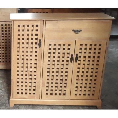 TỦ DÉP 100CM GỖ SỒI  MÀU TỰ NHIÊN , tủ dày dép bằng gỗ , tủ dép 3 cánh