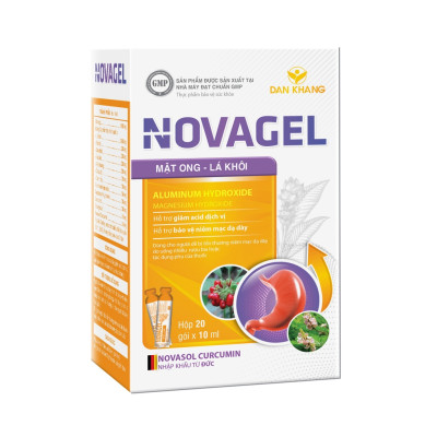 Gói Hỗ Trợ Giảm Đau Dạ Dày Tức Thì Cải Thiện Tình Trạng Đầy Hơi Ợ Chua Đau Rát Bao Tử Novagel Hộp 20 gói