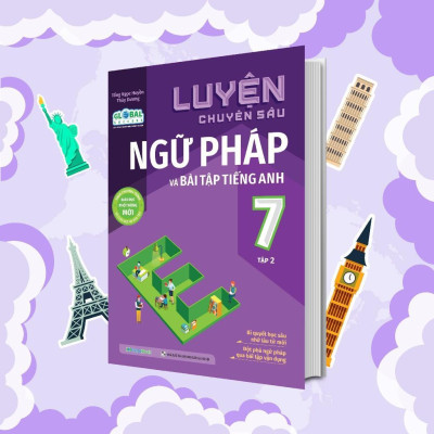 Sách - Luyện Chuyên Sâu Ngữ Pháp Và Bài Tập Tiếng Anh Lớp 7 - Combo 2 Tập - Megabook