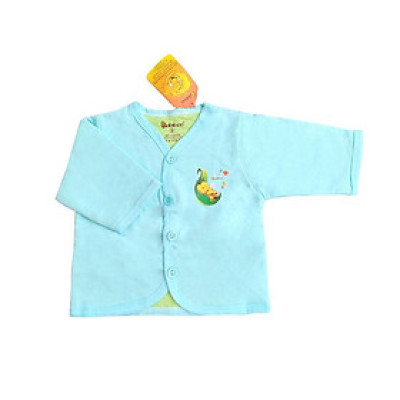 Sơ sinh -Áo màu nỉ tay dài Cotton 2 lớp BABIBOO -  BB66