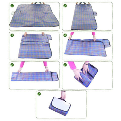 Tấm Trải Du Lịch Cách Nhiệt Chống Thấm Nước Thảm Dã Ngoại Gấp Gọn Nhẹ 150 x 180cm - Du Lịch Đi Biển, Bạt Trải Lót Sàn Picnic Thể Thao Dã Ngoại Cắm Trại Thiết Kế Tiện Lợi Cao Cấp Mang Đi