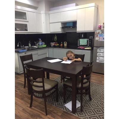 Bộ bàn ăn gỗ tự nhiên vnxk