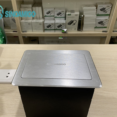 Ổ điện âm bàn làm việc, bàn văn phòng Sinoamigo STS-900T, tích hợp điện, lan, HDMI, audio, USB 5V-2.1A - Hàng chính hãng