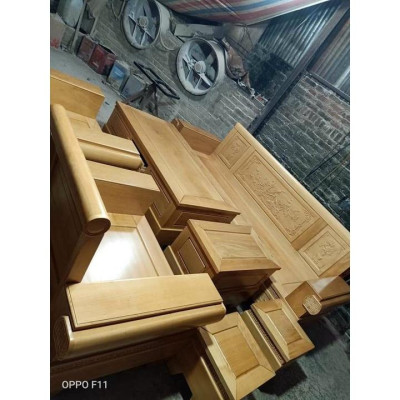 Bàn ghế gỗ sồi to