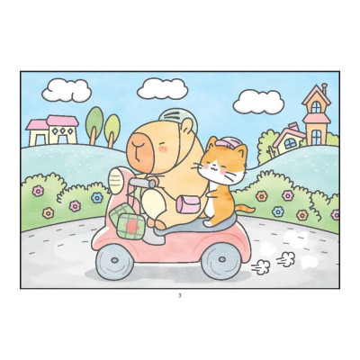 Sách Tô Màu - Bốn Mùa Của Capybara, Chuyện Của Mèo Cam Và Hamster, Thị Trấn Nhỏ Hạnh Phúc, Tết Và Lễ Hội - Combo 4 Cuốn - Minh Thắng