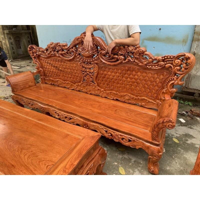 bộ bàn ghế sô fa hoàng gia gỗ hương đá