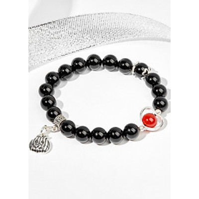 Vòng tay đá obsidian phối charm halloween (hạt 8mm) - Ngọc Quý Gemstones