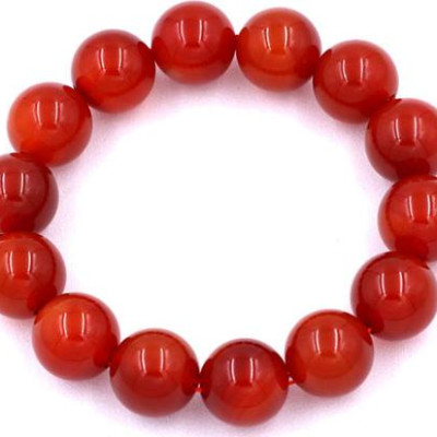 Vòng tay chuỗi hạt Mã Não Đỏ 14 ly 14 hạt - hợp mệnh Hỏa, mệnh Thổ