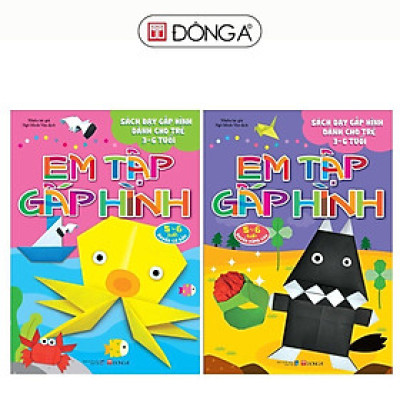 Sách - Em Tập Gấp Hình Cho Trẻ Từ 3-6 Tuổi - Combo 2 Cuốn - Đông A