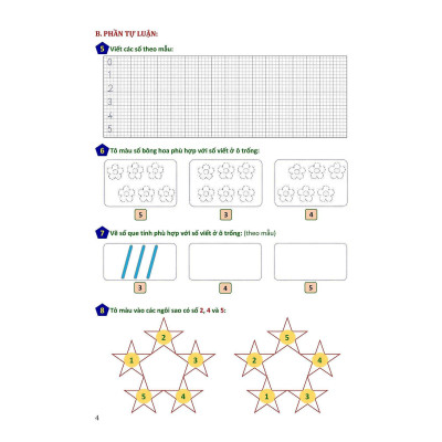 Sách Màu - Phiếu Bài Tập Cuối Tuần Toán Lớp 1 - Biên Soạn Theo Chương Trình Mới - Khang Việt Book
