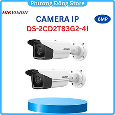 Camera IP HIKVISION Thân trụ hồng ngoại 8MP DS-2CD2T83G2-4I Hồng ngoại đến 80m, phát hiện chuyển động phân biệt người ,.-Hàng chính hãng