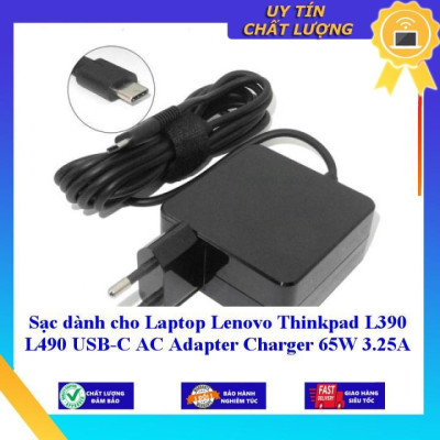 Sạc dùng cho Laptop Lenovo Thinkpad L390 L490 USB-C AC Adapter Charger 65W 3.25A - Hàng Nhập Khẩu New Seal