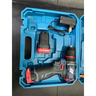 Bộ máy khoan pin động cơ không chổi than 18v cao cấp 2 pin công suất cao kèm hộp, phụ kiện và sạc