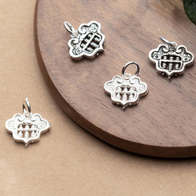 Combo 2 cái charm bạc hình bàn tính tài lộc treo - Ngọc Quý Gemstones