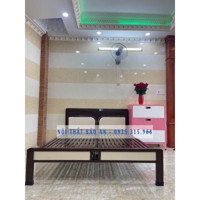 Giường sắt 1m8, giường ngủ sắt cao cấp BẢO AN