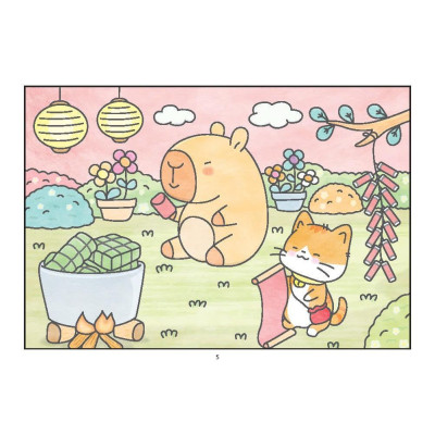 Sách Tô Màu - Bốn Mùa Của Capybara, Chuyện Của Mèo Cam Và Hamster, Thị Trấn Nhỏ Hạnh Phúc, Tết Và Lễ Hội - Combo 4 Cuốn - Minh Thắng