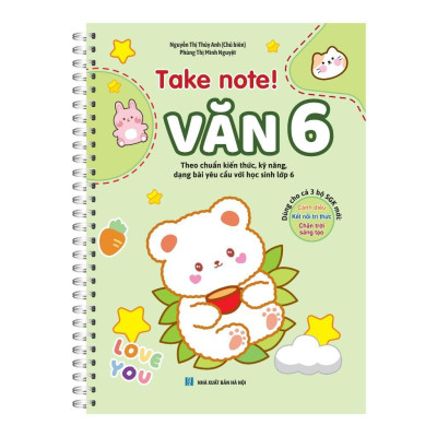 Sách - Take Note - Văn 6 - Có Lò Xo +  6000 Từ Vựng Tiếng Anh Thông Dụng - Bìa Mềm - Minh Thắng