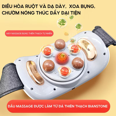 Máy Massage Bụng tan Mỡ, Đai Massage Đánh Tan Mỡ Bụng Cao Cấp Có Đèn Hồng Ngoại Tích Hợp Đá Nóng Hymalaya Giúp tan Mỡ.