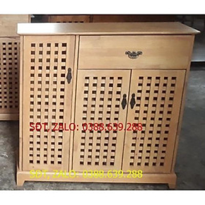 TỦ DÉP 100CM GỖ SỒI  MÀU TỰ NHIÊN , tủ dày dép bằng gỗ , tủ dép 3 cánh