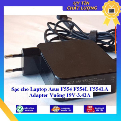 Sạc cho Laptop Asus F554 F554L F554LA Adapter Vuông 19V-3.42A - Hàng Nhập Khẩu New Seal
