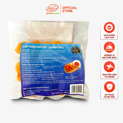 Combo 2 gói Tôm viên Tâm Lợi 500 gram, loại cao cấp - Hương vị tự nhiên  - Giao nhanh trong 3h 
