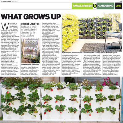 08 Chậu trồng rau thông minh Không thay đất Vertical (Màu Xanh) có tưới nhỏ giọt và bón phân Bán tự động nhập khẩu Bồ Đào Nha ( dành khu vực Không có vòi cấp)