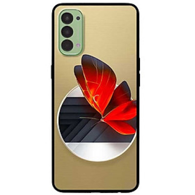 Ốp lưng dành cho Oppo Reno 4 mẫu Vòng Tròn Bướm Đỏ