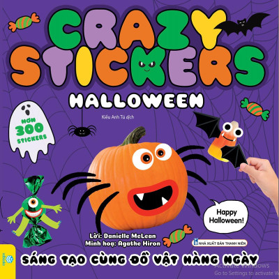 Sách - Crazy Stickers - Halloween - Sáng Tạo Cùng Đồ Vật Hàng Ngày