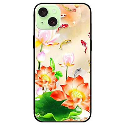 Ốp lưng dành cho Iphone 15 - Iphone 15 Plus - Iphone 15 Pro - Iphone 15 Pro Max - Sen Nở Và Koi - Hàng Chính Hãng
