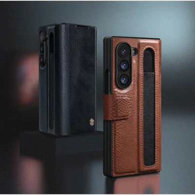 Bao Da dành cho Samsung Galaxy Z Fold 7 / Z Fold 6 hiệu Nillkin Aoge Leather Cao Cấp - Hàng nhập khẩu