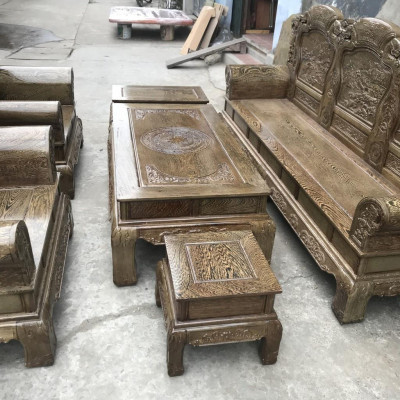 Bộ bàn ghế Khổng Minh Gia Cát Lượng gỗ Mun Đuôi Công