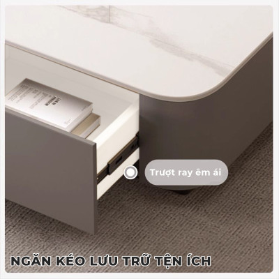 Bàn trà sofa bọc da cao cấp thương hiệu IGA - GM167