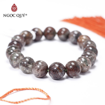 Vòng thạch anh ưu linh rêu nâu 11mm mệnh thổ, kim - Ngọc Quý Gemstones