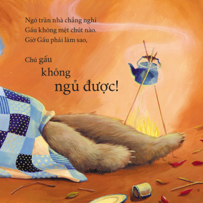 Sách tranh song ngữ Gấu không ngủ được - Ehomebooks