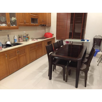 Bàn ăn 6 ghế gỗ sồi mẫu 2