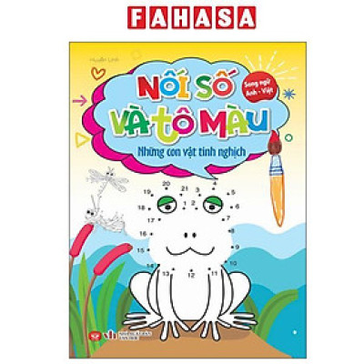 Sách - Nối Số Và Tô Màu - Những Con Vật Tinh Nghịch - Song Ngữ Anh-Việt