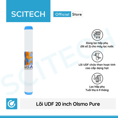 Bộ lõi số 1,2,3 Olsmo Pure 20 inch by Scitech (Lõi PP-UDF-CTO) - Dùng cho máy lọc nước RO, bộ lọc thô - Hàng chính hãng