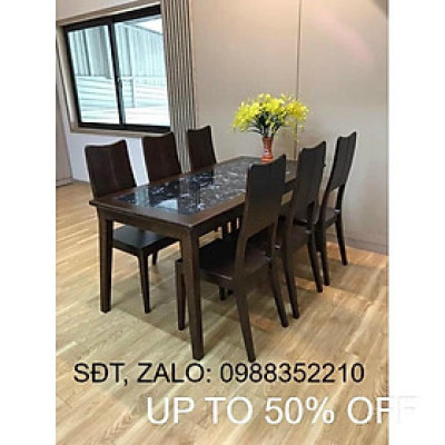 Bàn ăn gỗ sồi xám