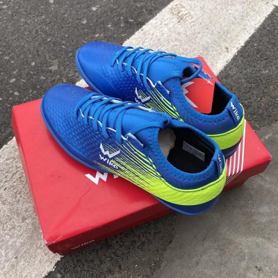 Đôi giày đá banh phủi thể thao  Wikaaa Flash tia chớp xanh blue