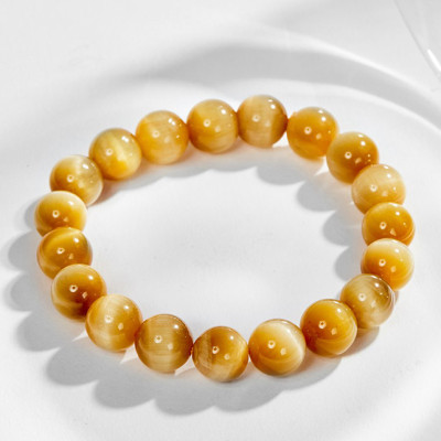 Vòng Tay Đá Mắt Hổ Vàng Tươi Thiên Nhiên Size 12li – VTD332