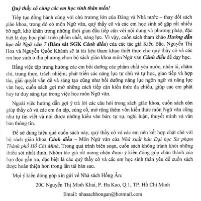 Hướng Dẫn Học Tốt Ngữ Văn 7 - Tập 1 (Bám Sát SGK Cánh Diều) - HA
