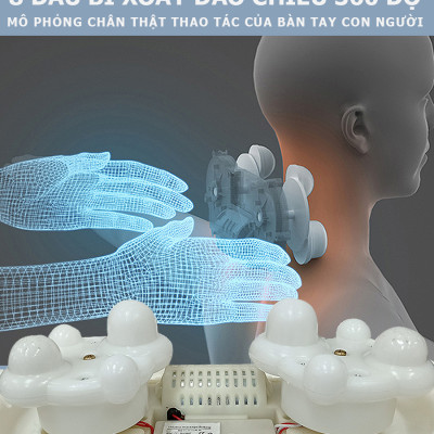 Gối massage hồng ngoại vai cổ lưng Shiatsu OKACHI JP-568