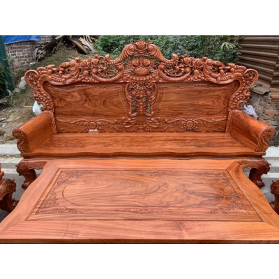 Bộ bàn ghế Hoàng Gia gỗ gõ đỏ