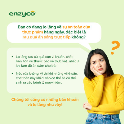 Combo 2 nước ngâm rửa rau củ quả, thực phẩm sinh học Enzyco 1L - 100% Enzyme Dứa